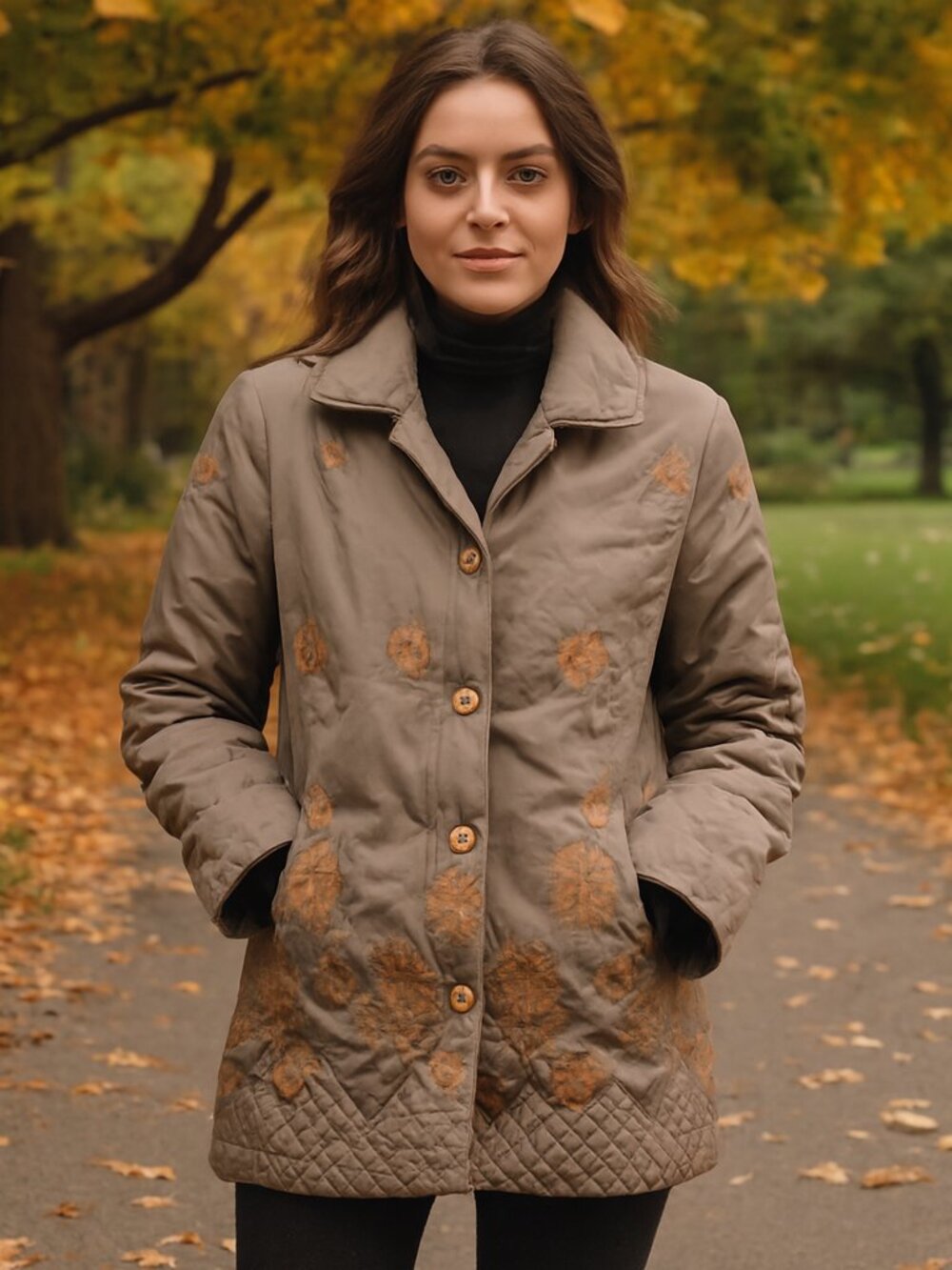 Prego Quilted and embroidered lightweight jacket Size Large